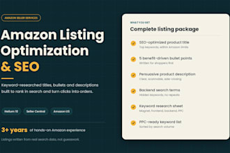 optimize amazon product listings for SEO