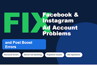 fix facebook and instagram ad account problems