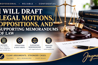 draft legal motions, oppositions, and supporting memorandums of law