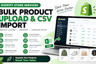 do shopify bulk product listing CSV import and professional catalog setup