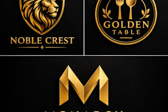 design luxury gold logo and minimalist brand identity
