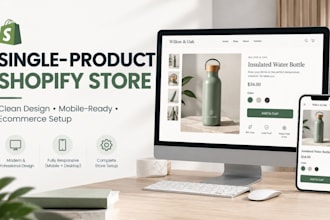 build a professional single product shopify store for ecommerce