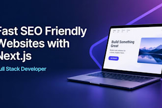 build a fast SEO friendly website with nextjs and react