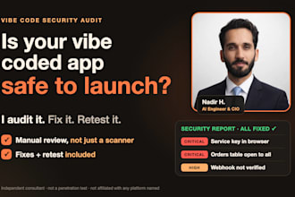 audit and secure your vibe coded app