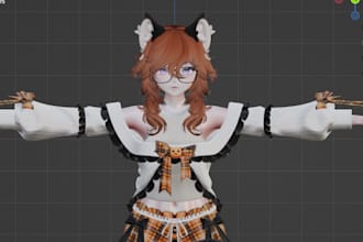 make a custom 3d vrchat avatar for vtuber or game