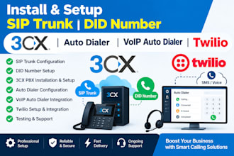 setup sip trunk did number 3cx auto dialer voip auto dialer and twillio