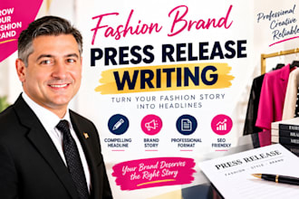 fashion brand press release writing for media outlets, launches and PR campaigns