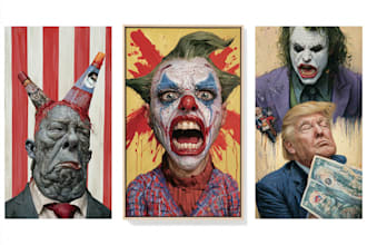 create digital caricature art for political satire
