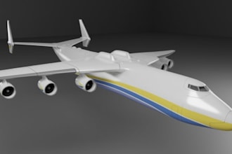 create photorealistic 3d airplane and aircraft models for games and animation
