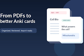 convert your PDF, powerpoint and notes into anki flashcards