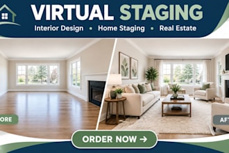do virtual staging, interior design, and virtual renovation for real estate