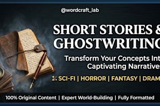 write an original short story or ghostwrite creative fiction