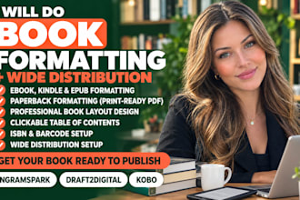 do book formatting for KDP and wide distribution on ingramspark and kobo