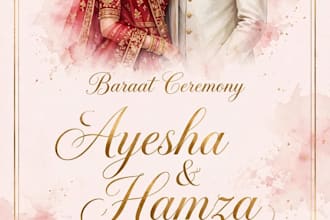 design luxury pakistani wedding invitation cards for baraat walima mehndi