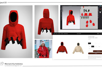 create 3d puffer jackets in clo 3d
