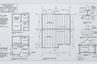 draft structural beam design, load bearing wall removal in california