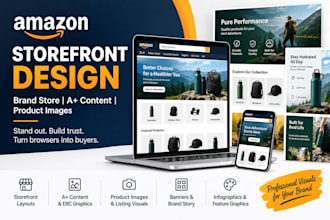 design an amazon storefront, brand store and a content