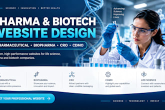 design a pharmaceutical biopharmaceutical drug discovery website