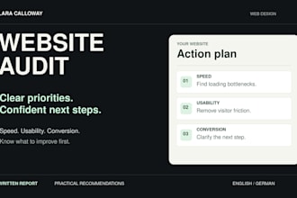 audit your website for speed, usability and conversion opportunities