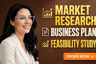 do market research, business plan and feasibility study