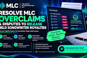 resolve mlc overclaims and disputes to release held songwriter royalties