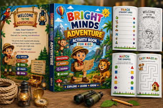 design engaging workbooks, activity books, and printable worksheets