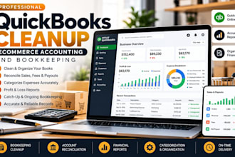 do quickbooks cleanup, amazon ecommerce accounting and bookkeeping