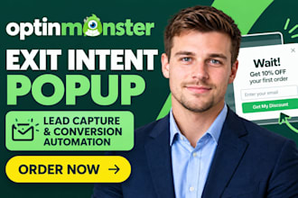 setup optinmonster exit intent popup lead capture optin conversion automation