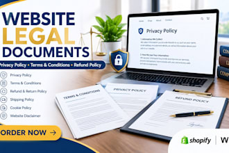 draft shopify legal pages privacy policy refund policy terms disclaimers