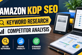 do amazon KDP keyword research, SEO and competitor analysis