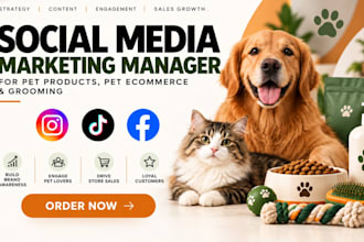 be social media marketing manager for pet products on instagram in USA