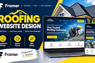 design a professional framer roofing contractor website