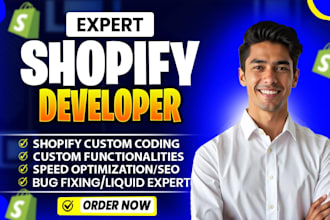 do shopify custom coding, bug fixing, custom section, shopify developer or coder