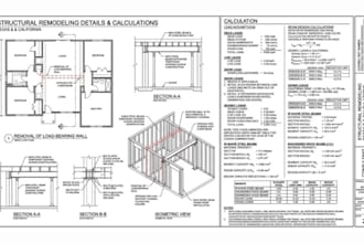 do structural load bearing wall removal beam design for new home in texas