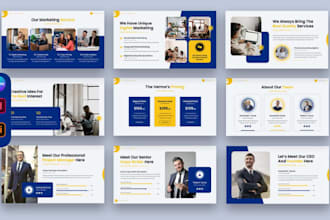 design corporate fundraising investor brochure presentation pitch deck ppt canva