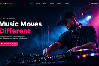 design squarespace musician website dj artist singer website podcast website