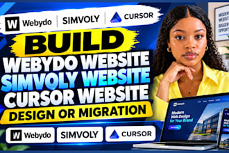 build webydo website simvoly website cursor website design or website migration