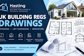 building control  regs technical drawings for UK extensions loft  conversion