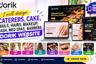 design caterers cake nails hairs makeup lash med spas barbers dorik website