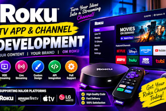 develop a custom roku TV app, roku channel, vod and live streaming app