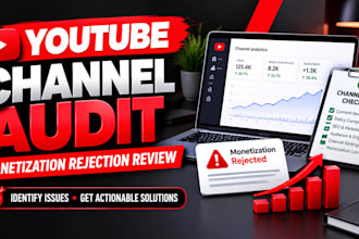 audit your youtube channel and fix monetization appeal rejection issues