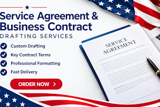 draft service agreement, custom business service contract, consulting agreement