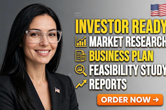 do investor ready market research, business plan, and feasibility study reports