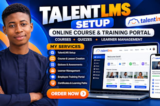 configure talentlms, build online courses and set up employee training portals