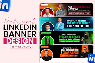 design a professional linkedin banner for your profile