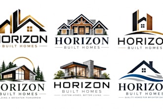 design a professional construction, custom home, residential home builder logo