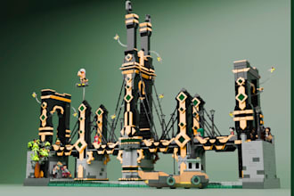 design custom lego moc, 3d lego models and lego architecture