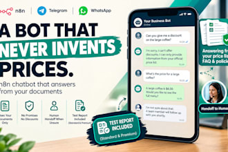 build an n8n chatbot that answers only from your price list