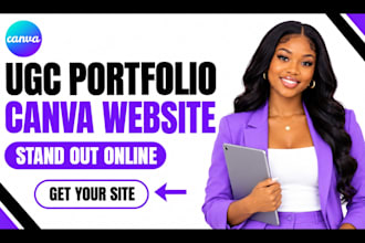 design a stunning canva ugc portfolio website for creators