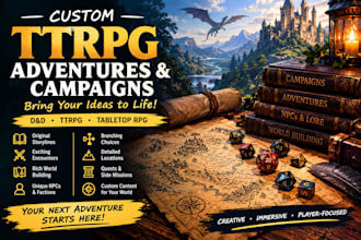 write dnd adventures ttrpg campaigns quests and fantasy worlds